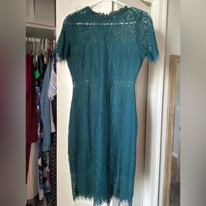 Lulu’s Lace Dress-Medium, Green
